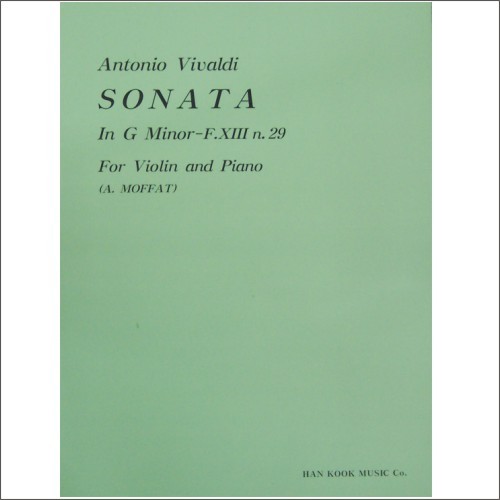 VIVALDI, Antonio (1680-1743) Sonata In G minor  F.XIII n.29  For Violin and Piano  비발디 바이올린 소나타 사단조