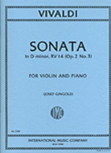 VIVALDI, Antonio (1680-1743) Sonata in D minor, RV 14 (Op. 2, No. 3) (GINGOLD)