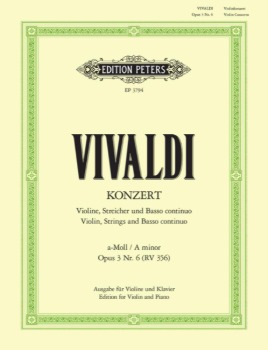 VIVALDI, Antonio (1680-1743) Concerto in F Op. 8 No. 3 &quot;Autumn&quot; for Violin and Piano