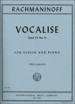 RACHMANINOFF Sergei (1873-1943) Vocalise, Op. 34, No. 14 for Cello and Piano (ROSE)