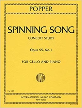 POPPER, David (1843-1913) Spinning Song, Op 55, No.1 for Cello and Piano