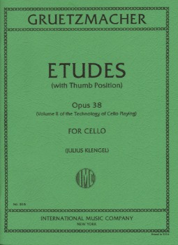 GRUETZMACHER, Friedrich(1832-1903) Etudes Op. 38 Vol. II (with Thumb Position) for Cello (KLENGEL)