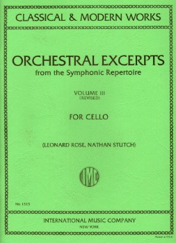 Orchestral Excerpts Volume III  for Cello (ROSE-STUTCH)