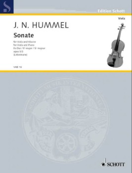 HUMMEL, Johann Nepomuk(1778-1837) Sonata in Eb Major for Viola and Piano (LEBERMANN)
